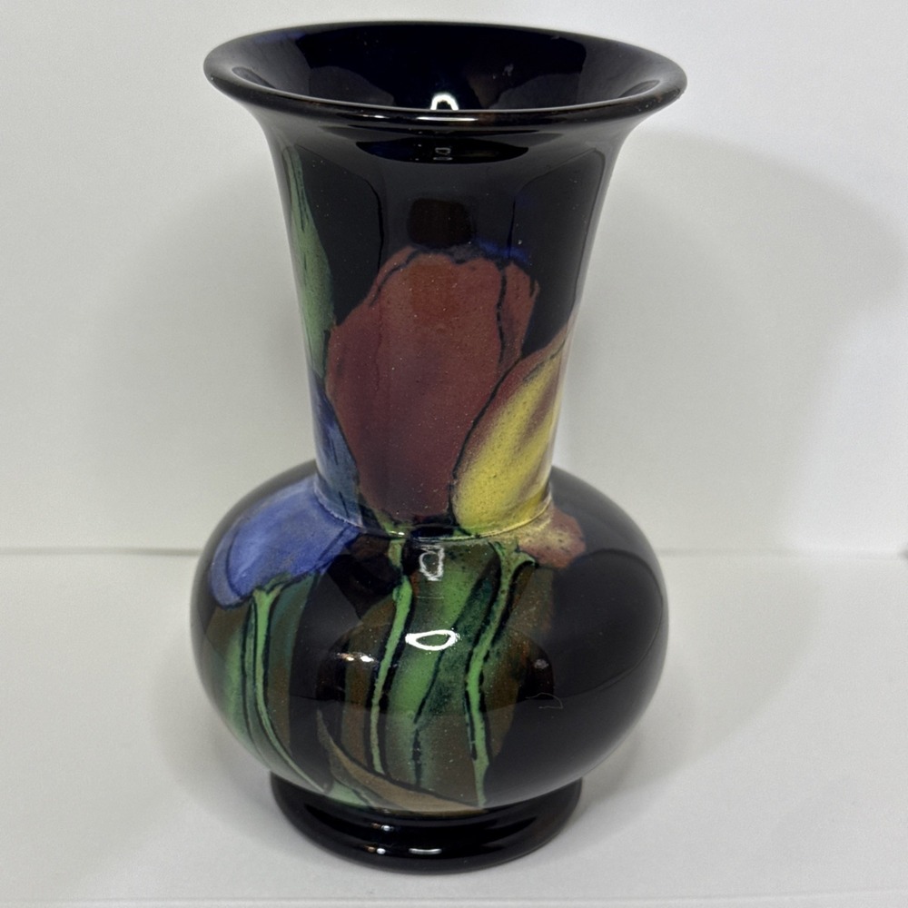 Royal Stanley Ware Jacobean Vase England Hand Painted Tulips 5"  #1611 - Picture 11 of 11